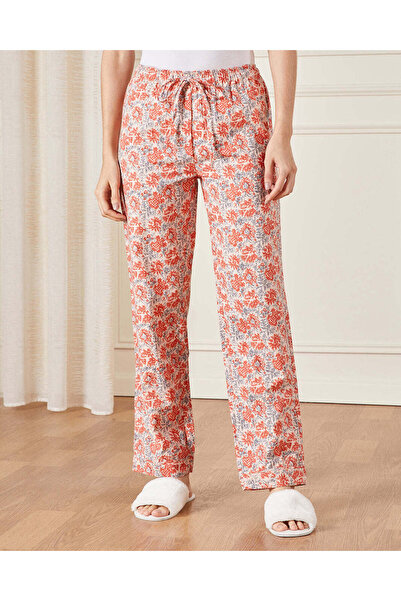 REDTAG Women Red Collared Pyjama Set (2 Piece)