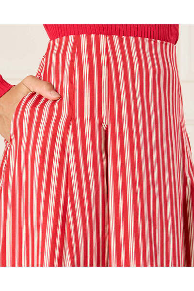 REDTAG Women Red Striped Skirt