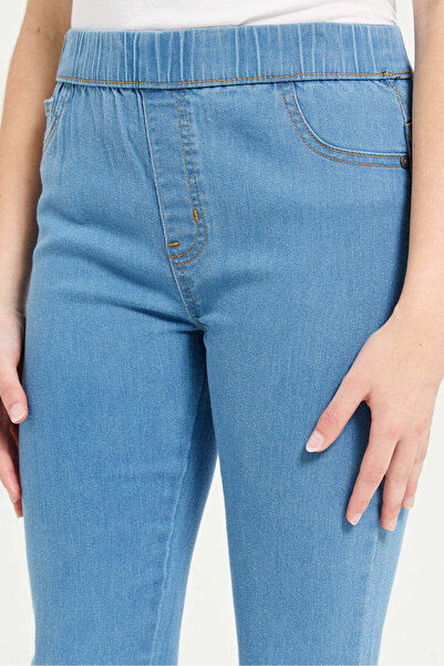 REDTAG Senior Girls Blue Basic Jeggings