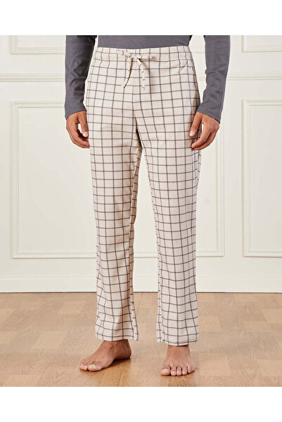 REDTAG Men Grey Checkered Pyjama Set (2 Piece)