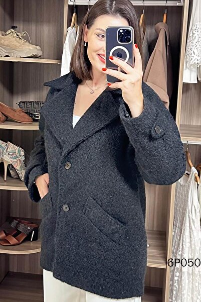 İnce Topuk Prive Series Buttoned Cashmere Jacket 6P050