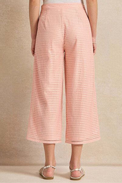 REDTAG Senior Girls Peach Jacquard Culottes
