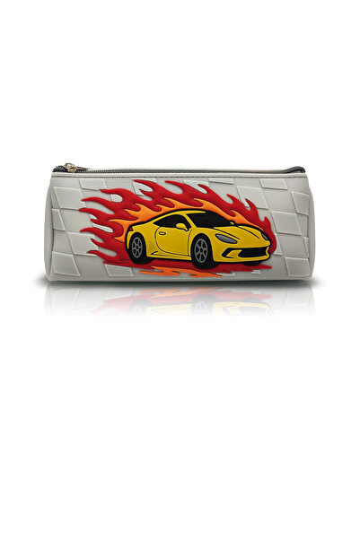 omilife Car-Shaped Pvc Pencil Case – Durable Silicone Construction, Stylish and Practical Storage Box for Kids