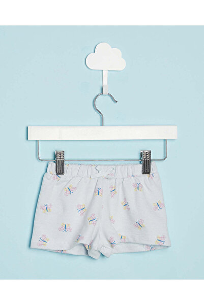 REDTAG Infant Girls Pink And White Shorts Set (Pack Of 2)