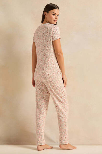 REDTAG Women White Summer Floral Pyjama Set (2 Piece)