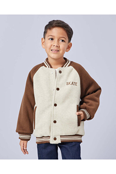 REDTAG جاكيت بومبر للأولاد باللونين البيج والبني