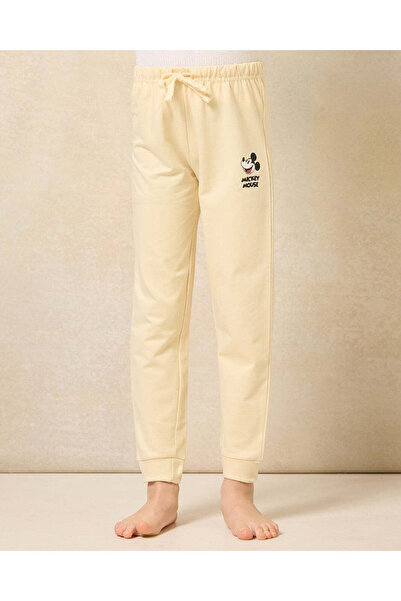 REDTAG Boys Beige Mickey Mouse Print Pajama Set (2 Piece)