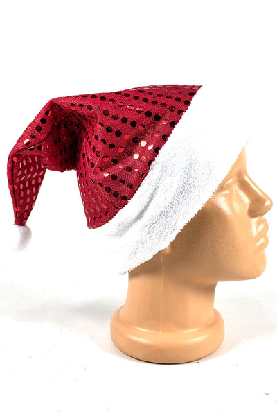 Binbirreyon Sequin Christmas Hat Fleece Hood Me053
