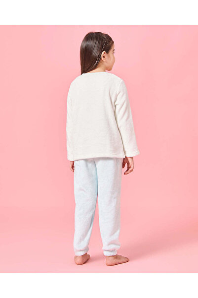 REDTAG Girls Lilac Jacquard Fleece Pyjama Set (2 Piece)