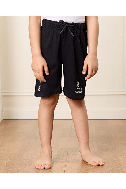 REDTAG Boys Beige And Black Printed Pyjama Set (2 Piece)