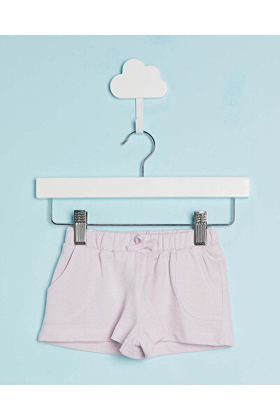 REDTAG Infant Girls Ivory And Pink All Over Print Shorts (Pack of 2)