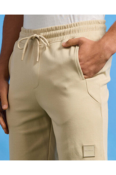 REDTAG Men Beige Solid Lounge Short