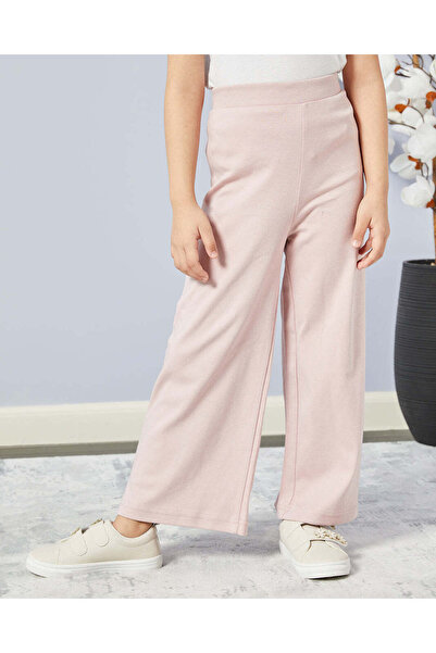 REDTAG Girls Pink Solid Wide Leg Pants
