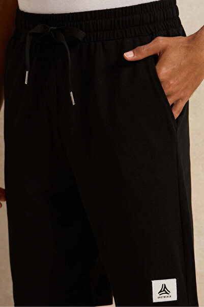 REDTAG Men Black Active Shorts