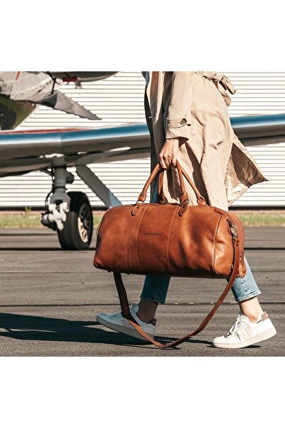 The Chesterfield Brand The Chesterfield Brand unisex travel bag, soft leather, William, Cognac brown