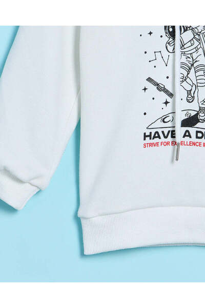 REDTAG Infant Boys White Printed Sweatshirt