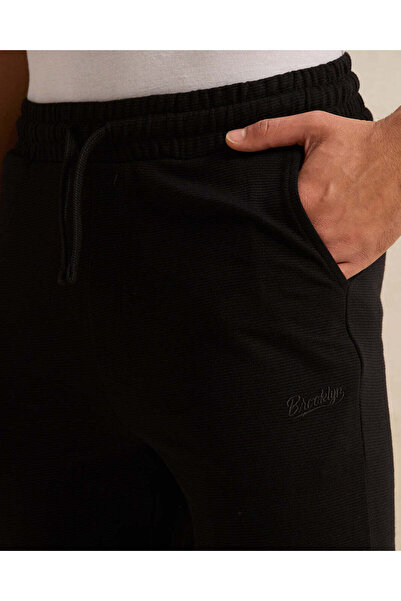REDTAG Men Black Plain Lounge Short