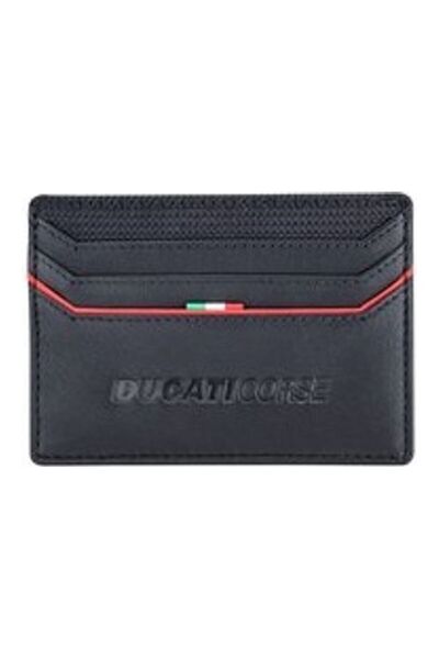 Ducati Corse Firenze Leather Card Holder - Black