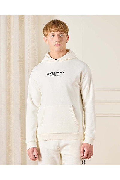 REDTAG Senior Boys Ivory Power Of The Wild Sweatshirt