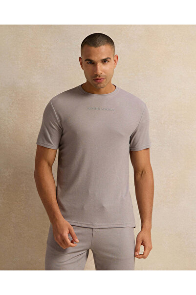 REDTAG Men Grey Printed Pyjama Set (2 Piece)