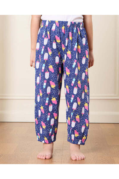 REDTAG Girls Blue Printed Pyjama Set (2 Piece)