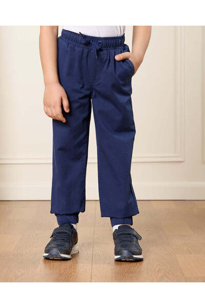REDTAG Boys Navy Twill Joggers