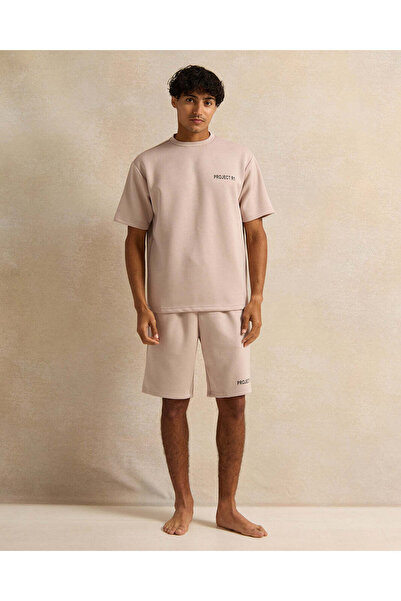 REDTAG Men Beige Printed Lounge Shorts