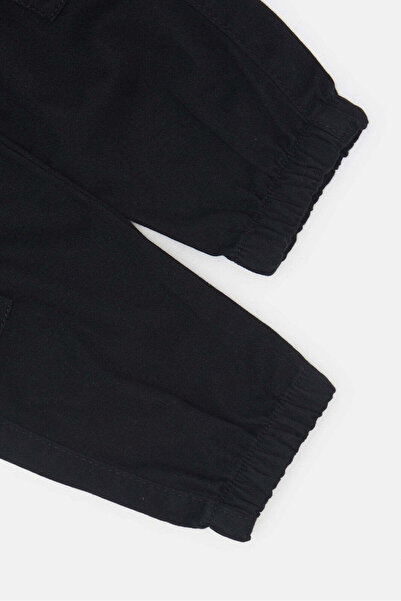 REDTAG Infant Boys Black Cargo Twill Joggers