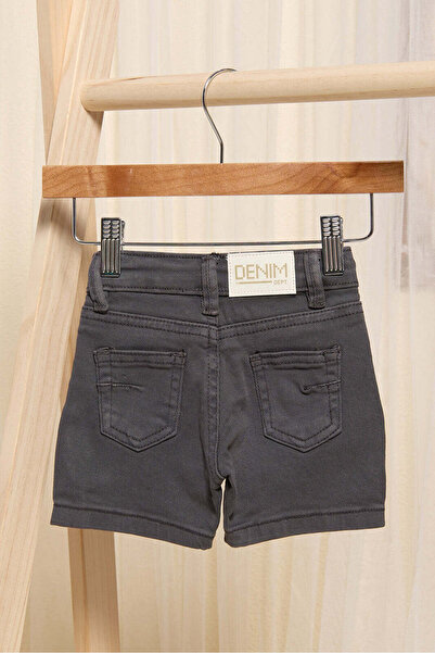 REDTAG Infant Boys Grey Denim Shorts