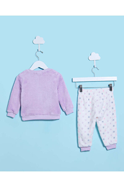 REDTAG Infant Girls Ivory Fleece Pyjama Set (2 Piece)