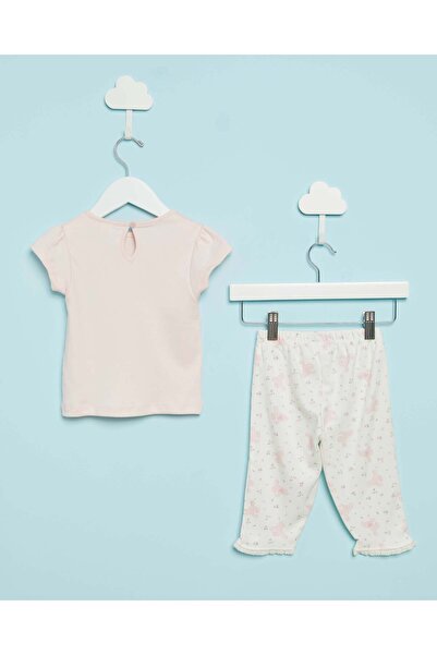 REDTAG Infant Girls Pink Bunny Print Pyjama Set (2 Piece)