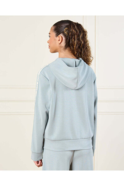 REDTAG Senior Girls Mint Hooded Sweatshirt
