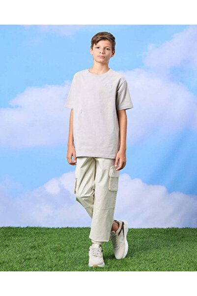 REDTAG Senior Boys Cream Cargo Trousers