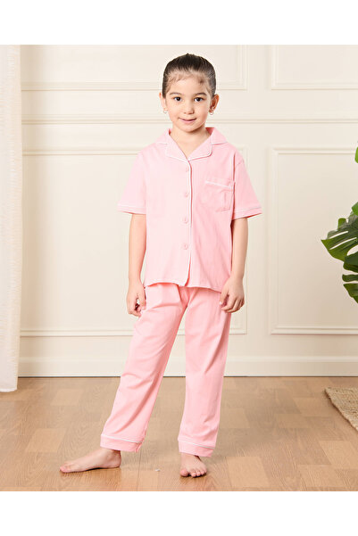 REDTAG Girls Pink Pyjama Set (2 Piece)