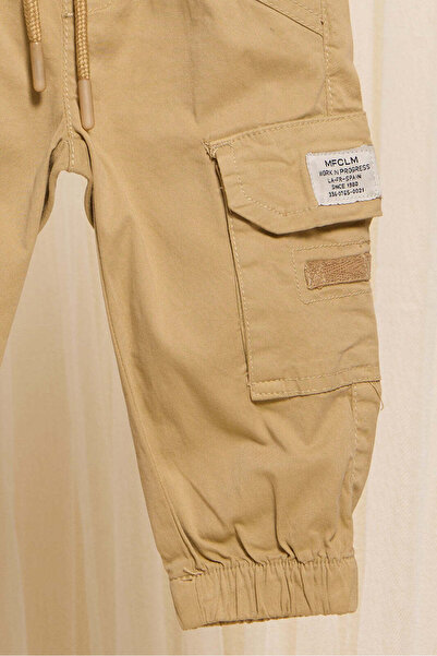 REDTAG Infant Boys Tan Cargo Joggers