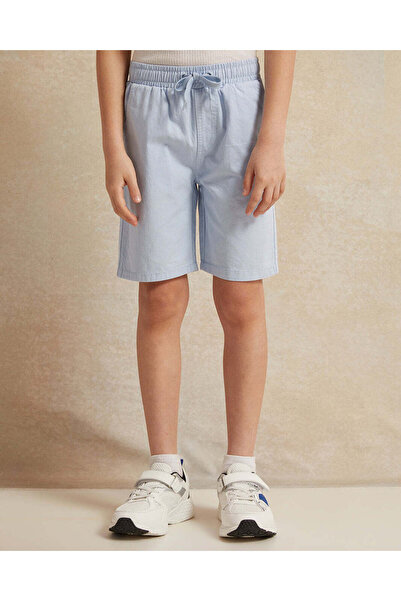 REDTAG Boys Blue Solid Shorts