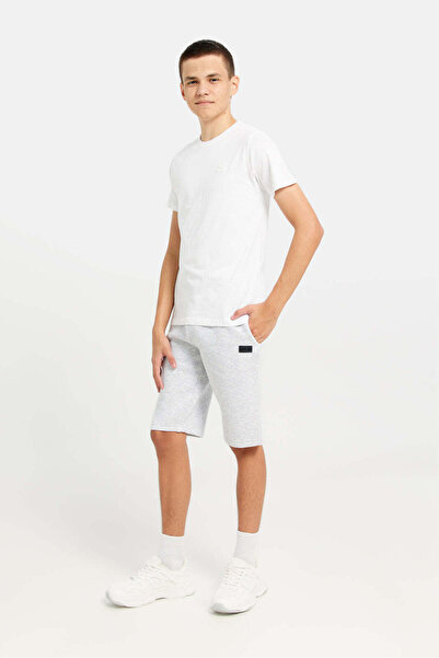 REDTAG Senior Boys Grey Active Shorts