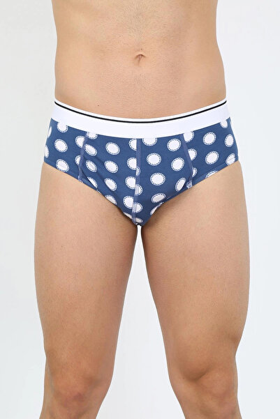 alfa expres Clothing Men's Cotton Patterned Stretch Fabric Slip Navy Blue