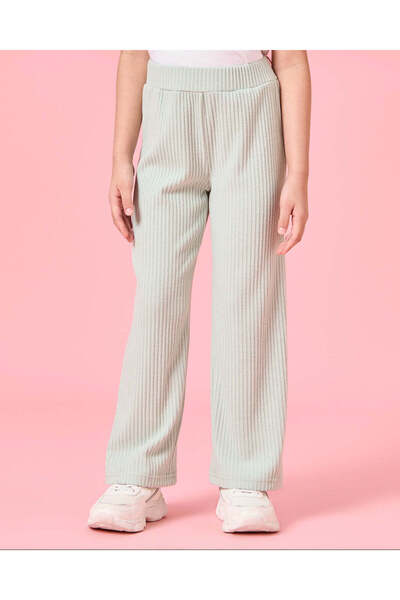 REDTAG Girls Green Plain Fer Collar Set