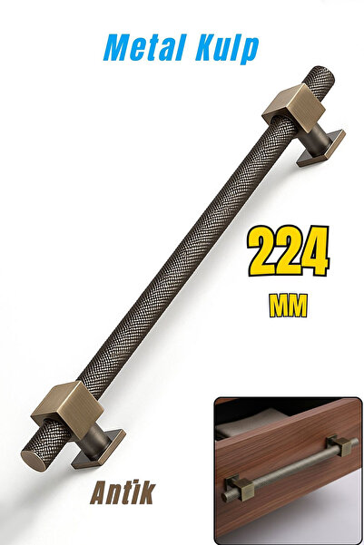 Badem10 Martel Antik Metal 224 mm Mobilya Kulp Çekmece Dolap Kapak Kolu Kulpu...