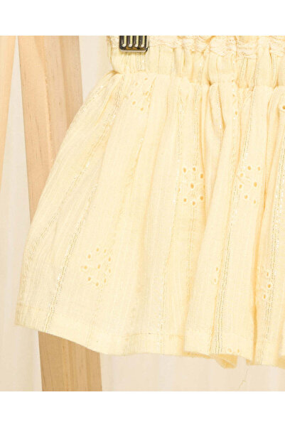 REDTAG Girls Yellow Schiffly Skirt With Lurex