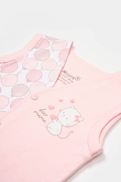 Biorganic Pink Vest with Teddy Bear 61504