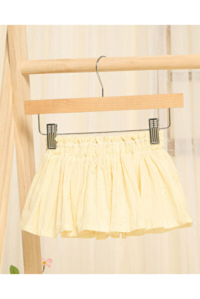REDTAG Girls Yellow Schiffly Skirt With Lurex
