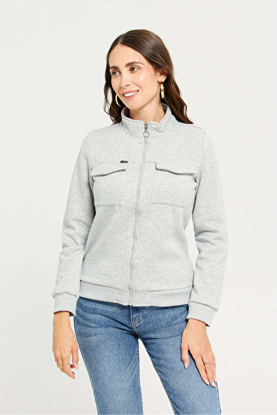 REDTAG Women Grey Short Jacket