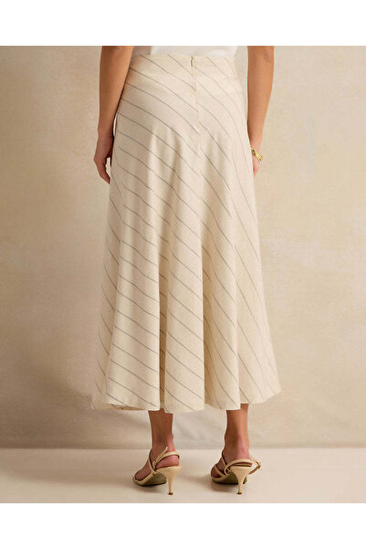 REDTAG Women Ivory Striped Skirt