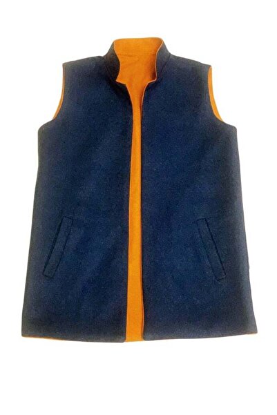 UD Men's Winter Reversible Vest - Navy & Camel, Size M