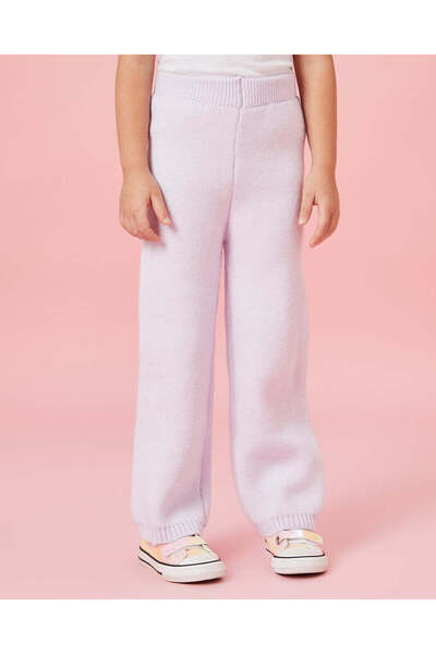 REDTAG Girls Lilac Checkered Knitted Casual Set