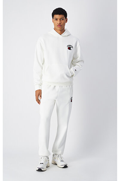 Champion Street Varsity Elastic Cuff Pants White Men's Sweatpants - 221195-Ww048