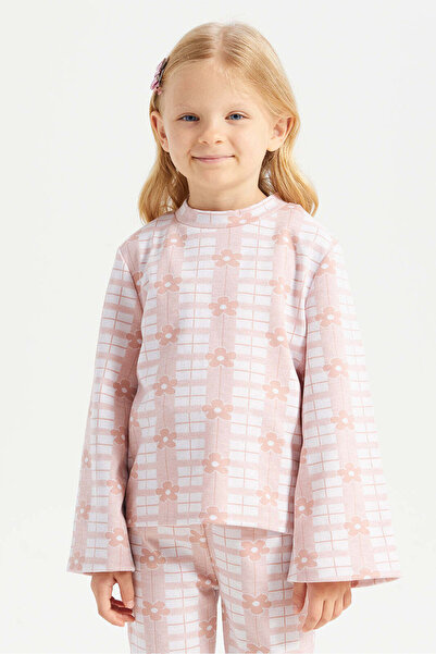 REDTAG Girls Pink Floral Print Casual Set (2 Piece)