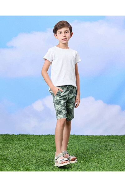 REDTAG Boys Olive And Black Shorts Set (Pack of 2)